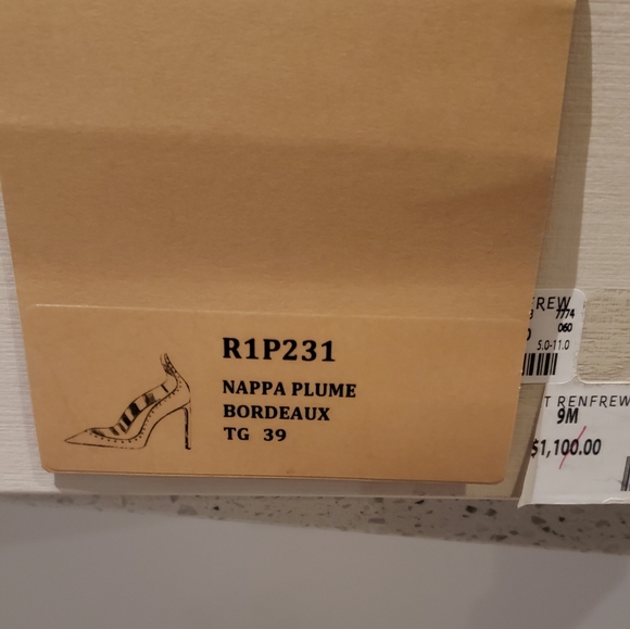 100% Authentic Francesco Russo Nappa Bordeaux Pump - Picture 10 of 13